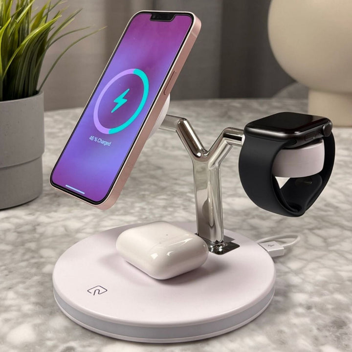 3-in-1 MagSafe Wireless Charger – Fast & Convenient Charging | Available at Arabised.shop - AraBised