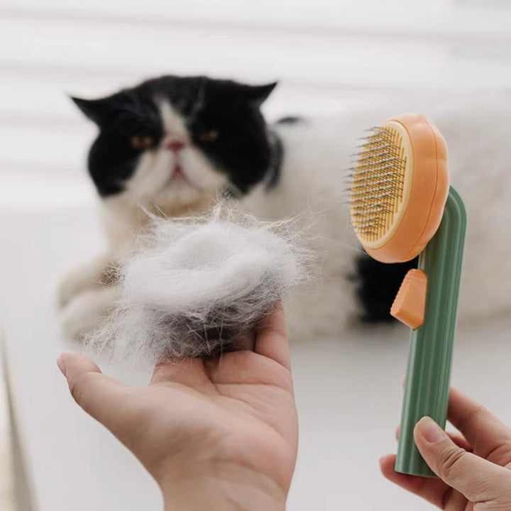 Self Cleaning Slicker Brush for Dogs and Cats, Pet Grooming Brush, Pet Hair Brush for Removes Tangles Hair and Loose Undercoat,for all Dogs and Cats - AraBised