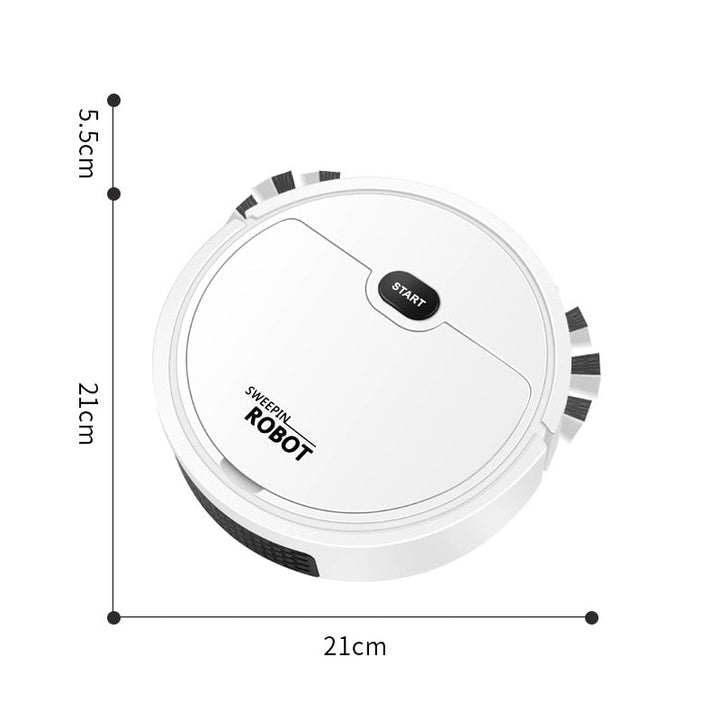 Intelligent Robot Vacuum Cleaner Ultra Thin Low Operation And Multiple Cleaning Modes 60min Sweeper For Pet Hair Hard Floors Black - AraBised