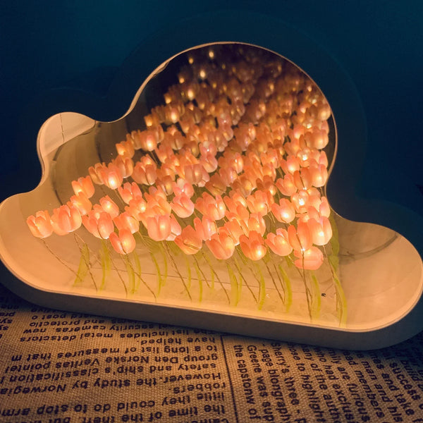 Forever Cloud Mirror Tulips – DIY Tulip Night Light & Table Lamp | Available at Arabised.shop - AraBised